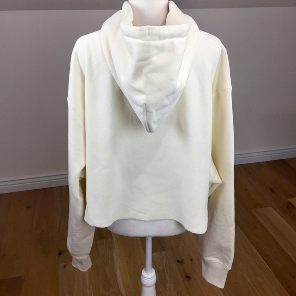 Champion Reverse Weave Old English Logo Cropped Hoodie Sweatshirt Size 2XL - Picture 9 of 10